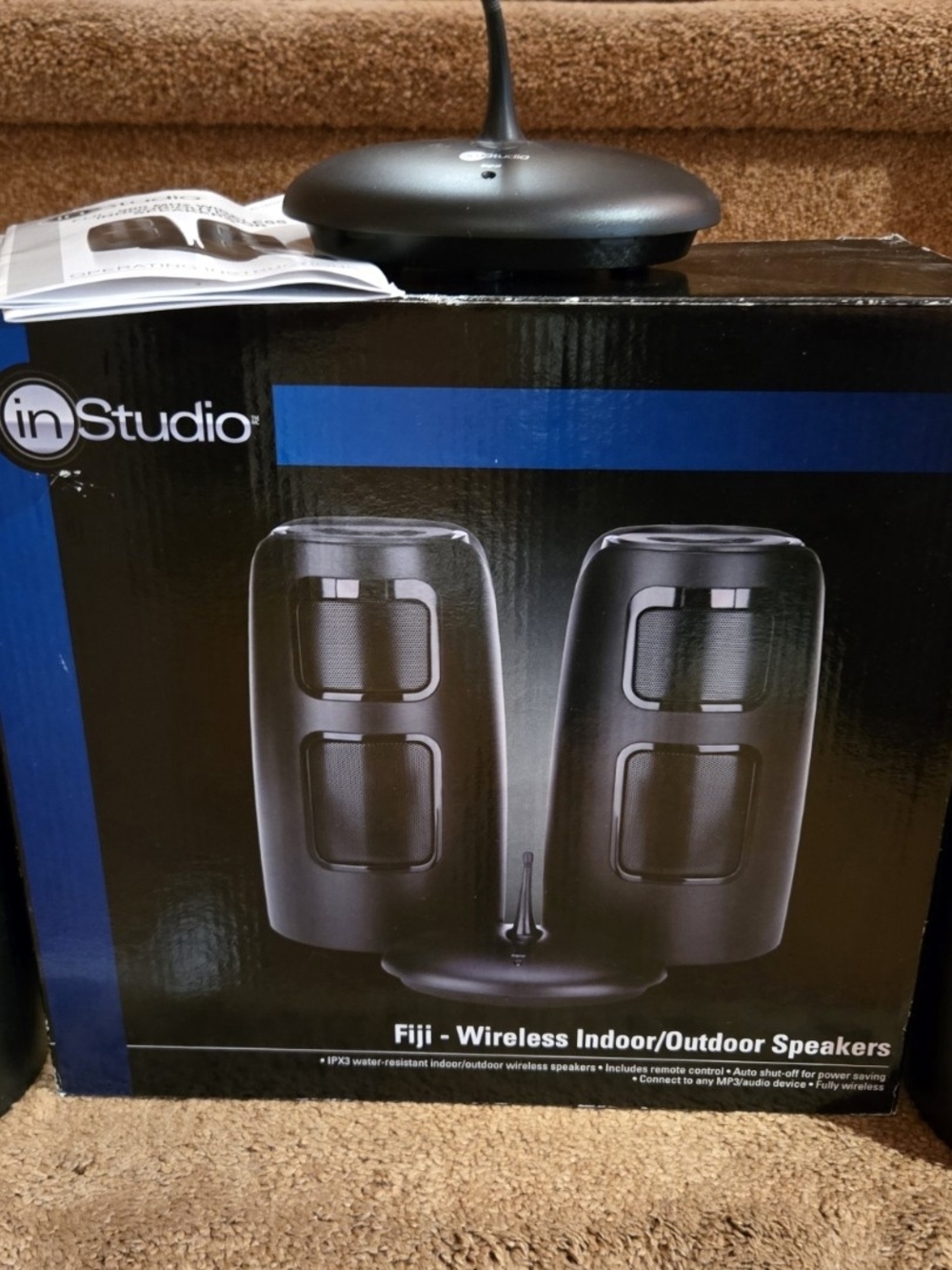 inStudio Fiji Black Wireless Indoor/Outdoor Speakers